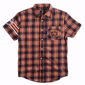 Chicago Bears Men's Flannel Short Sleeve Shirt